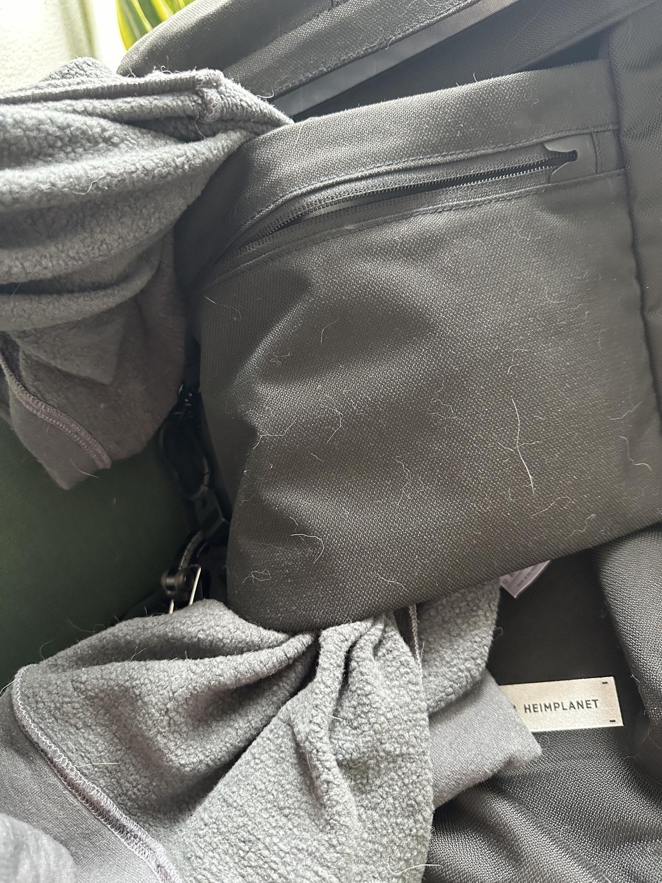 jacket in bag